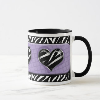 Chic ma tasse pourpre d'impression de zèbre de