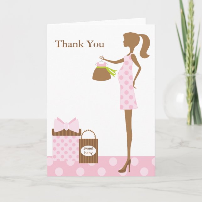 Chic Maman Pour Être Baby shower Cartes De Voeux (Devant)