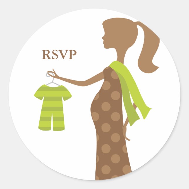 Chic Maman Pour Être Stickers Baby shower (Devant)