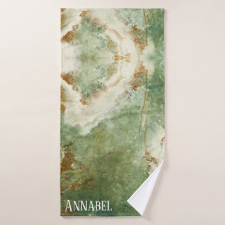 Chic, marbre vert avec veines or