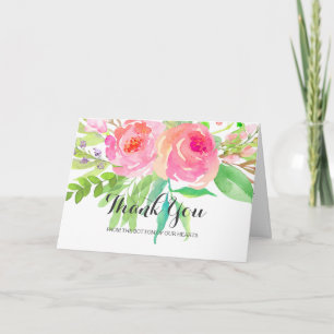 Chic Mariage floral aquarelle Merci