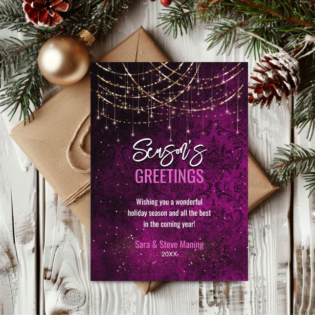 Chic mauve or lumières Noël nouvel an (Créateur téléchargé)