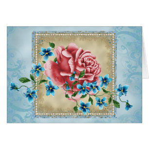 Chic minable de rose de rose toute la carte de