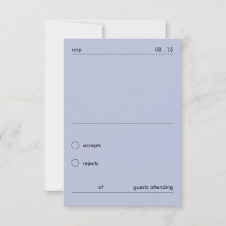 Chic Minimaliste Carte de Réponse de Mariage Gris 