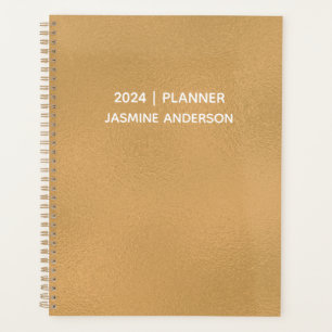 Chic Modern Gold White 2024 hebdomadaire mensuel
