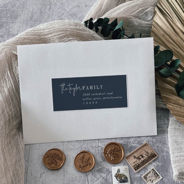 Chic moderne | Étiquettes de adresse invités du ré (Créateur téléchargé)
