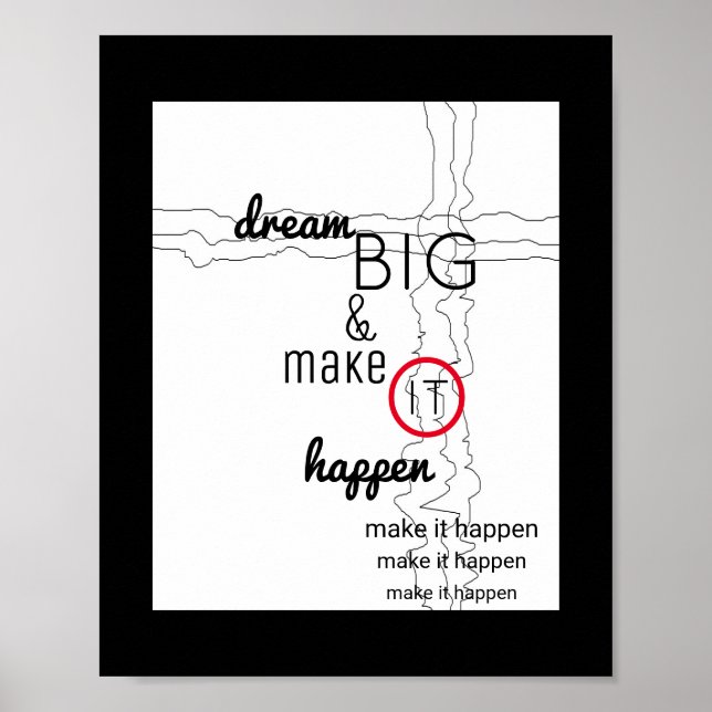 chic moderne inspirant poster rêve grand (Devant)