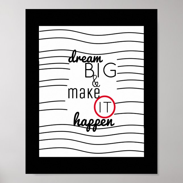 chic moderne inspirant poster rêve grand (Devant)