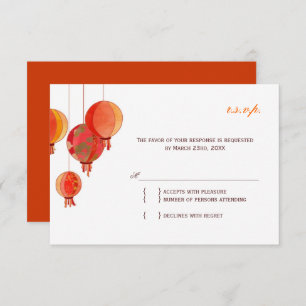 Chic moderne Lanternes en papier mariage RSVP