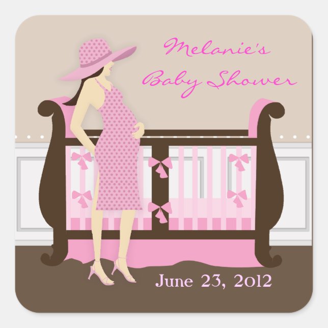 Chic moderne maman Baby Douche Stickers (Devant)