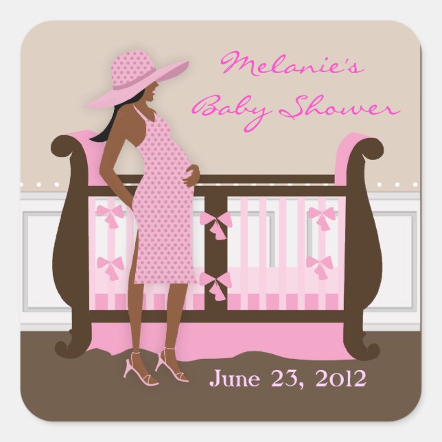 Chic moderne maman Baby Douche Stickers (Devant)