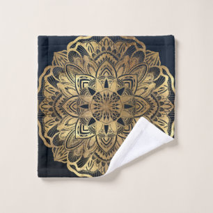 Chic Moderne Marine Blue Gold Mandala