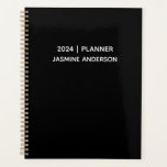 Chic moderne noir blanc 2024 hebdomadaire mensuel<br><div class="desc">Chic moderne noir blanc 2024 planificateur mensuel hebdomadaire</div>