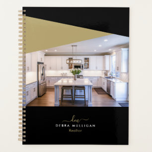 Chic Moderne Realtor Spiral Agenda Planificateur