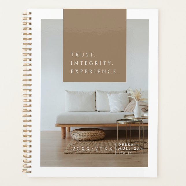 Chic Moderne Realtor Spiral Agenda Planificateur (Devant)