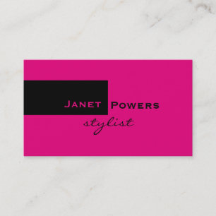 chic moderne styliste rose carte de visite