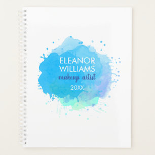 Chic Moderne Tache Abstraite Aquarelle Bleue Entre
