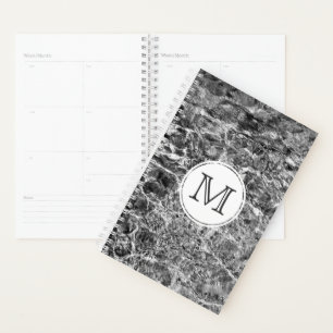 Chic Monogram sur Faux Marble Photo Abstraite