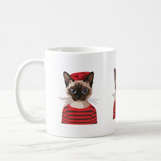 Chic Mug de chat parisien (Gauche)