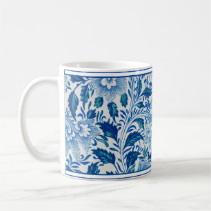 Chic Mug de la Chinoiserie Bleu et Blanc