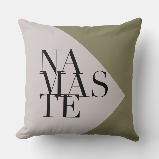 Chic Namaste Yoga Inspiré Carré Coussin (Recto)