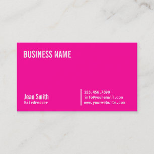 Chic Neon Carte de visite coiffeur rose