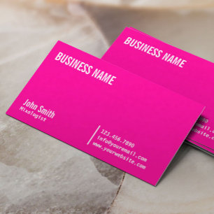 Chic Neon Pink Mixologue Carte de visite