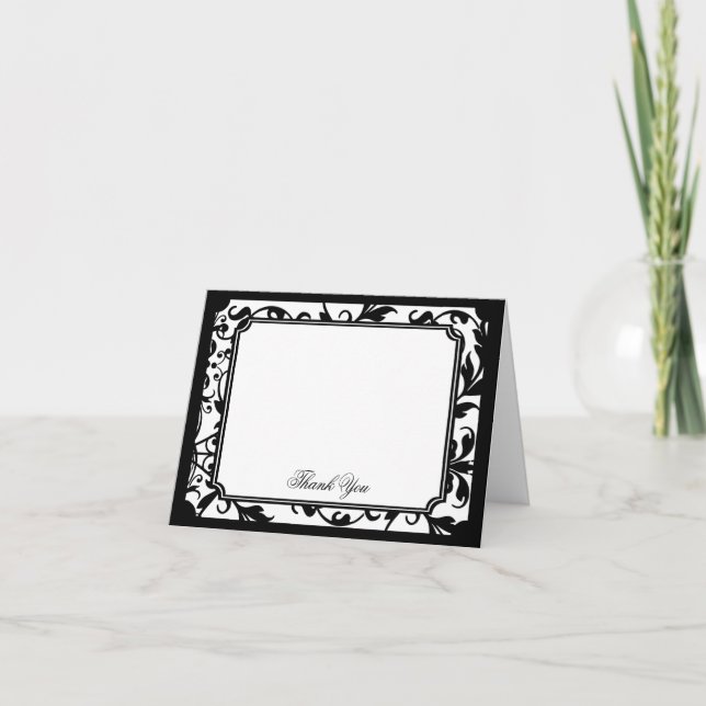Chic noir et blanc Merci Damas (Devant)