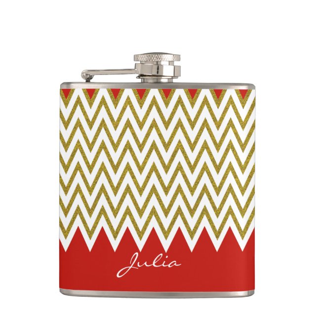 Chic or Chevron Flacon personnalisé (Devant)