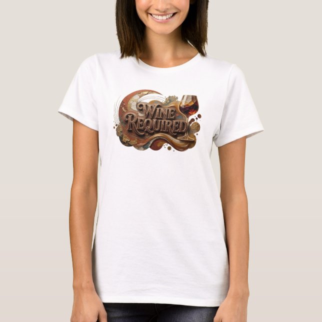 Chic Orange VIN OBLIGATOIRE T-shirt slogan (Devant)