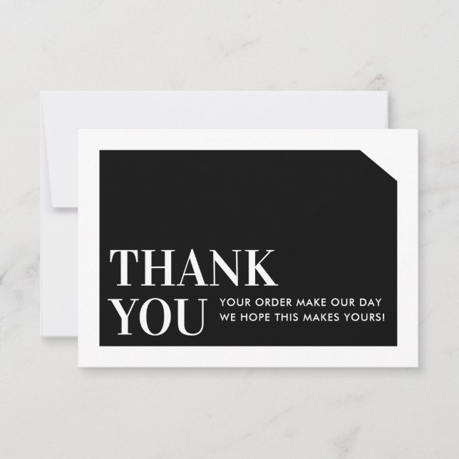 CHIC ORDER INSERT business merci noir blanc (Devant)