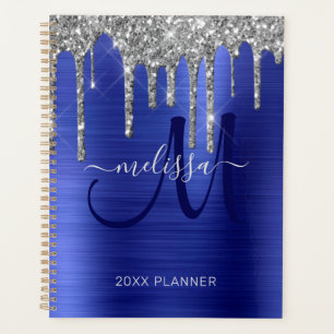 Chic Parties scintillant Argent Cobalt Bleu Métal