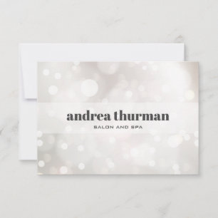 Chic Parties scintillant Argent White Bokeh Carte