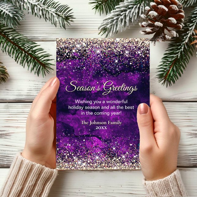 Chic parties scintillant or violet foncé Noël Nouv (Créateur téléchargé)