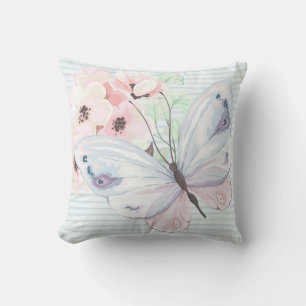 Chic Pastel Butterfly Lance Oreiller