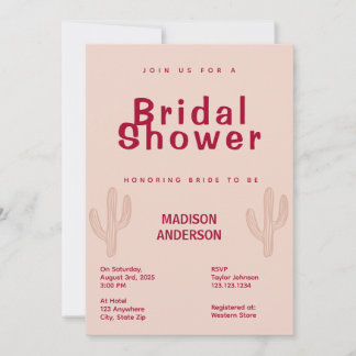 Chic Pays Thème Bridal Showboat Invitation