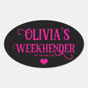 Chic Personnalisé Hen Do Stickers Équipe de mari