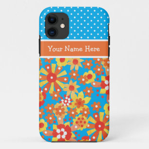 Chic Personnalisé iPhone 5 Coque : Ditsy Orange Fl