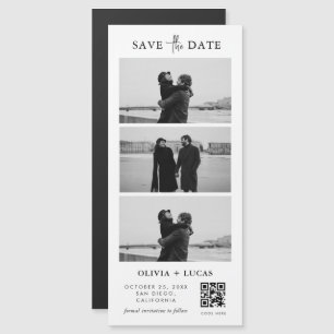 Chic personnalisé QR Code Bande photo Mariage magn