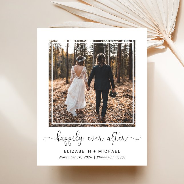 Chic Photo QR Code Mariage Réception Invitation (Créateur téléchargé)