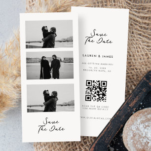 Chic Photo Strip Code QR Mariage Enregistrer la da