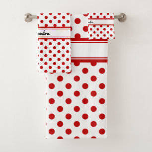 Chic Polka Dot Rouge Blanc Arrière - plan