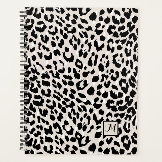 Chic Poster de animal naturel et noir avec Monogra (Devant)