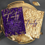 Chic Purple 40e Anniversaire Quarante Invitation<br><div class="desc">40ème anniversaire Extraordinaire Invitation avec éclats d'or et décoration or Ces Invitations sont faciles à utiliser et à customiser et le modèle est si beau à imprimer ou à télécharger.</div>