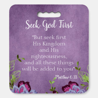 Chic Purple Bible Verse Chercher Dieu d'abord