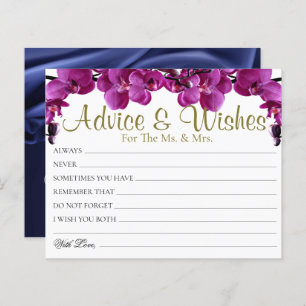 Chic Purple Feuille Conseil Mariage Wings Cartes