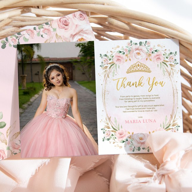 Chic Quinceañera 15ème anniversaire Carte de remer (Créateur téléchargé)