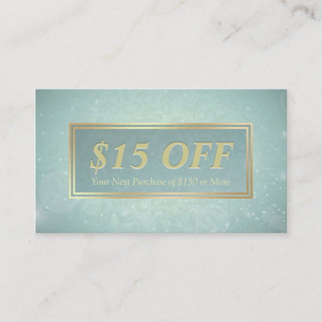 Chic rabais Coupon maquillage Beauté Salon Bleu Or (Devant)