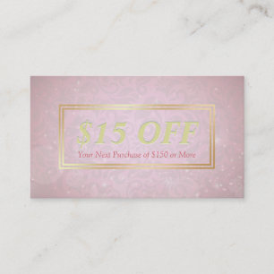 Chic rabais Coupon maquillage Beauté Salon Or rose