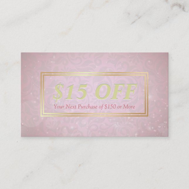 Chic rabais Coupon maquillage Beauté Salon Or rose (Devant)